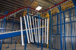  Aluminum Profiles Vertical Powder Coating Line 